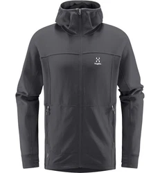 Haglöfs Betula Hood Langarmshirt Dunkelgrau/Grau