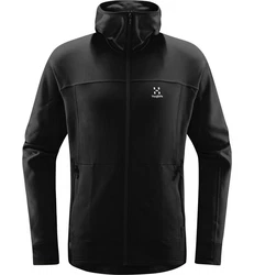 Haglöfs Betula Hood Langarmshirt Schwarz/Rot/Grau/Dunkelgrau