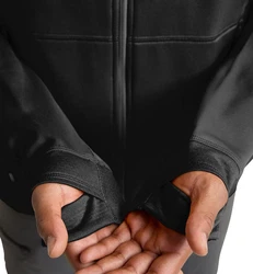 Haglöfs Betula Hood Langarmshirt Schwarz/Rot/Grau/Dunkelgrau
