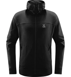 Haglöfs Betula Hood Langarmshirt Schwarz/Rot/Grau/Dunkelgrau