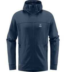 Haglöfs Betula Hood Langarmshirt Dunkelblau/Hellblau/Blau