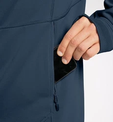 Haglöfs Betula Hood Langarmshirt Dunkelblau/Hellblau/Blau