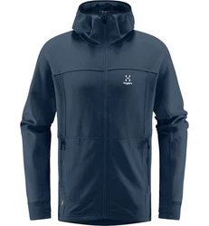 Haglöfs Betula Hood Langarmshirt Dunkelblau/Hellblau/Blau
