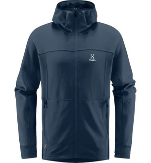 Haglöfs Betula Hood Langarmshirt Dunkelblau/Hellblau/Blau