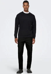 ONLY & SONS Cargohose ONSEDGE-ED CARGO LOOSE PANT Schwarz/Dunkelblau/Khaki