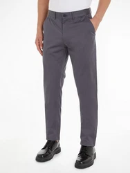Calvin Klein Chinohose SATEEN STRETCH SLIM CHINO Hellgrau/Dunkelgrau/Grau