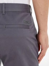 Calvin Klein Chinohose SATEEN STRETCH SLIM CHINO Hellgrau/Dunkelgrau/Grau