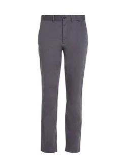 Calvin Klein Chinohose SATEEN STRETCH SLIM CHINO Hellgrau/Dunkelgrau/Grau
