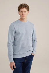 WE Fashion Sweater Grau/Hellgrau/Blau/Hellblau
