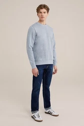 WE Fashion Sweater Grau/Hellgrau/Blau/Hellblau