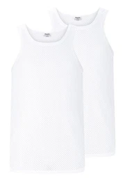 Resterds Unterhemd 2er Pack Organic Cotton (Spar-Set, 2-St) Unterhemd / Tanktop - Baumwolle - Luftige Mesh-Struktur