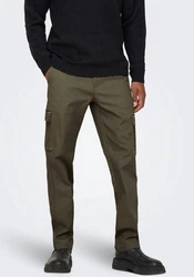 ONLY & SONS Cargohose ONSEDGE-ED CARGO LOOSE PANT Khaki/Dunkelgrün