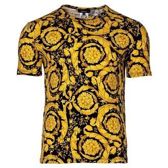 Versace T-Shirt Herren Unterhemd Rundhals  Gold/Gelb