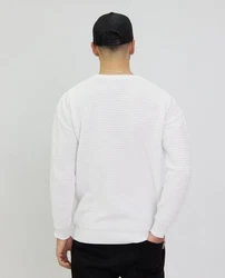 Denim Distriqt Strickpullover Weiß/Creme