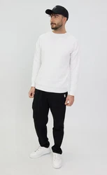 Denim Distriqt Strickpullover Weiß/Creme