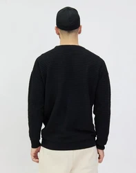 Denim Distriqt Strickpullover Schwarz/Braun