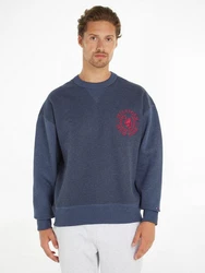 Tommy Hilfiger Sweatshirt SMALL CREST CREWNECK Dunkelblau/Grau