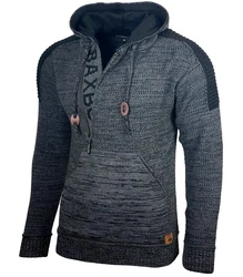 Baxboy Herren Strick-Pullover Kapuzenpullover Grobstrick Strickjacke Jacke (13290-1) B_290