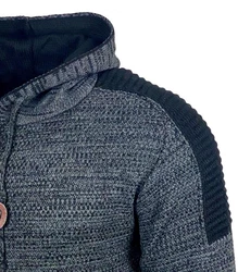 Baxboy Herren Strick-Pullover Kapuzenpullover Grobstrick Strickjacke Jacke (13290-1) B_290
