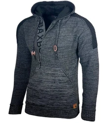 Baxboy Herren Strick-Pullover Kapuzenpullover Grobstrick Strickjacke Jacke (13290-1) B_290