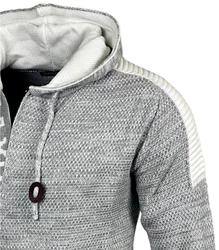 Baxboy Herren Strick-Pullover Kapuzenpullover Grobstrick Strickjacke Jacke (13290-1) B_290