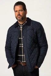 JP1880 Steppjacke Cordkragen Zipper Dunkelblau/Blau/Hellblau