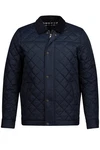 JP1880 Steppjacke Cordkragen Zipper Dunkelblau/Blau/Hellblau