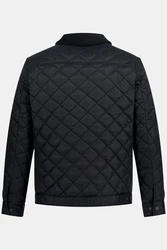 JP1880 Steppjacke Cordkragen Zipper Dunkelblau/Hellblau/Blau