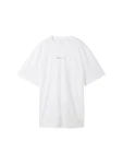 TOM TAILOR Denim T-Shirt mit Logo Print schwarz/weiß