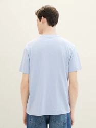 TOM TAILOR Denim T-Shirt mit Logo Print Hellblau/Blau