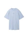 TOM TAILOR Denim T-Shirt mit Logo Print Hellblau/Blau