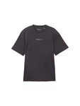 TOM TAILOR Denim T-Shirt mit Logo Print Dunkelgrau/Grau/Dunkelblau