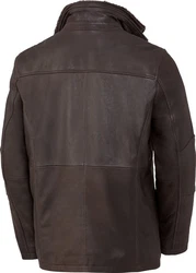 bugatti Lederjacke luxuriser Grau/Dunkelbraun/Braun