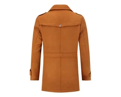 Allthemen Kurzmantel mit abnehmbarem Fake-Kragen Braun/Khaki/Beige