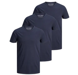 Jack & Jones T-Shirt Herren Basic (3er Pack) Dunkelblau
