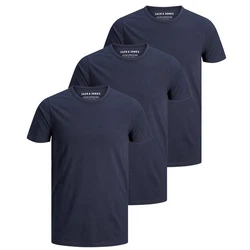 Jack & Jones T-Shirt Herren Basic (3er Pack) Dunkelblau