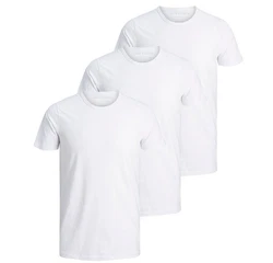 Jack & Jones T-Shirt Herren Basic (3er Pack) Weiß