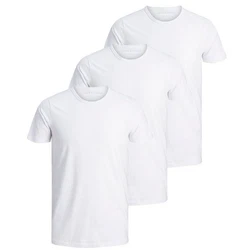 Jack & Jones T-Shirt Herren Basic (3er Pack) Weiß
