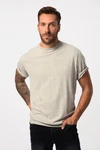 JP1880 T-Shirt Basic Bauchfit Halbarm Khaki/Grau/Beige/Hellgrau/Braun JP1880 T-Shirt Basic Bauchfit Halbarm Khaki/Grau/Beige/Hellgrau/Braun