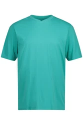 JP1880 T-Shirt Basic V-Ausschnitt Türkis/Grün