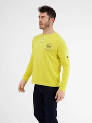 LERROS Langarmshirt mit Serafinokragen Gelb