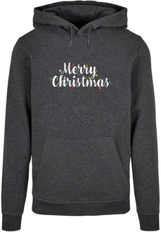 Merchcode Kapuzensweatshirt Ladies Merry Christmas Lights Box Tee Dunkelgrau/Grau/Schwarz Merchcode Kapuzensweatshirt Ladies Merry Christmas Lights Box Tee Dunkelgrau/Grau/Schwarz