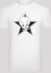 F4NT4STIC Kurzarmshirt Herren Looney Tunes Tweetie with T-Shirt Round Neck Weiß/Grau/Creme/Khaki
