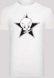 Kurzarmshirt Herren Looney Tunes Tweetie with T-Shirt Round Neck (1-tlg)