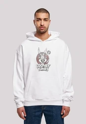 F4NT4STIC Sweatshirt Looney Tunes Bugs Bunny Ultra Heavy Hoody Weiß/Braun/Hellblau
