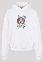 F4NT4STIC Sweatshirt Looney Tunes Bugs Bunny Ultra Heavy Hoody Weiß/Braun/Hellblau