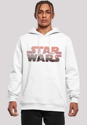F4NT4STIC Rundhalspullover Star Wars Tatooine Logo Hoody Weiß/Lila/Creme/Rot