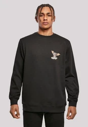 F4NT4STIC Rundhalspullover Herren Schwarz/Beige