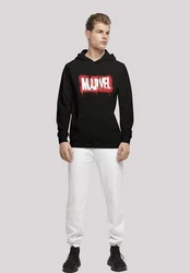 F4NT4STIC Rundhalspullover Marvel Spray Logo with Basic Hoody Schwarz