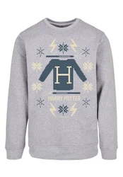 F4NT4STIC Rundhalspullover Harry-Potter-Christmas-Knit Grau/Silber/Hellgrau